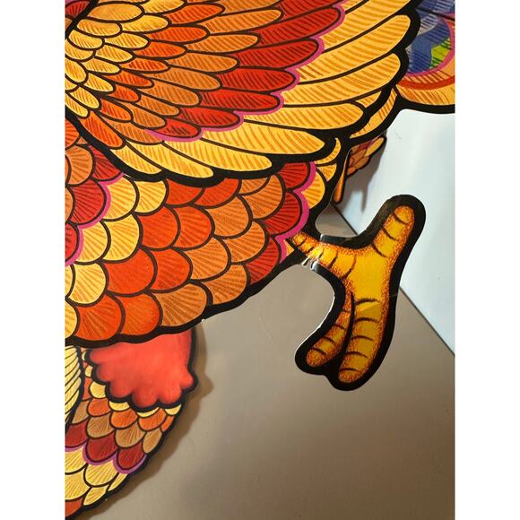 3 Vintage Thanksgiving Die Cut Turkeys Decoration Window Cutouts 1997 Beistle Co - Picture 4 of 16